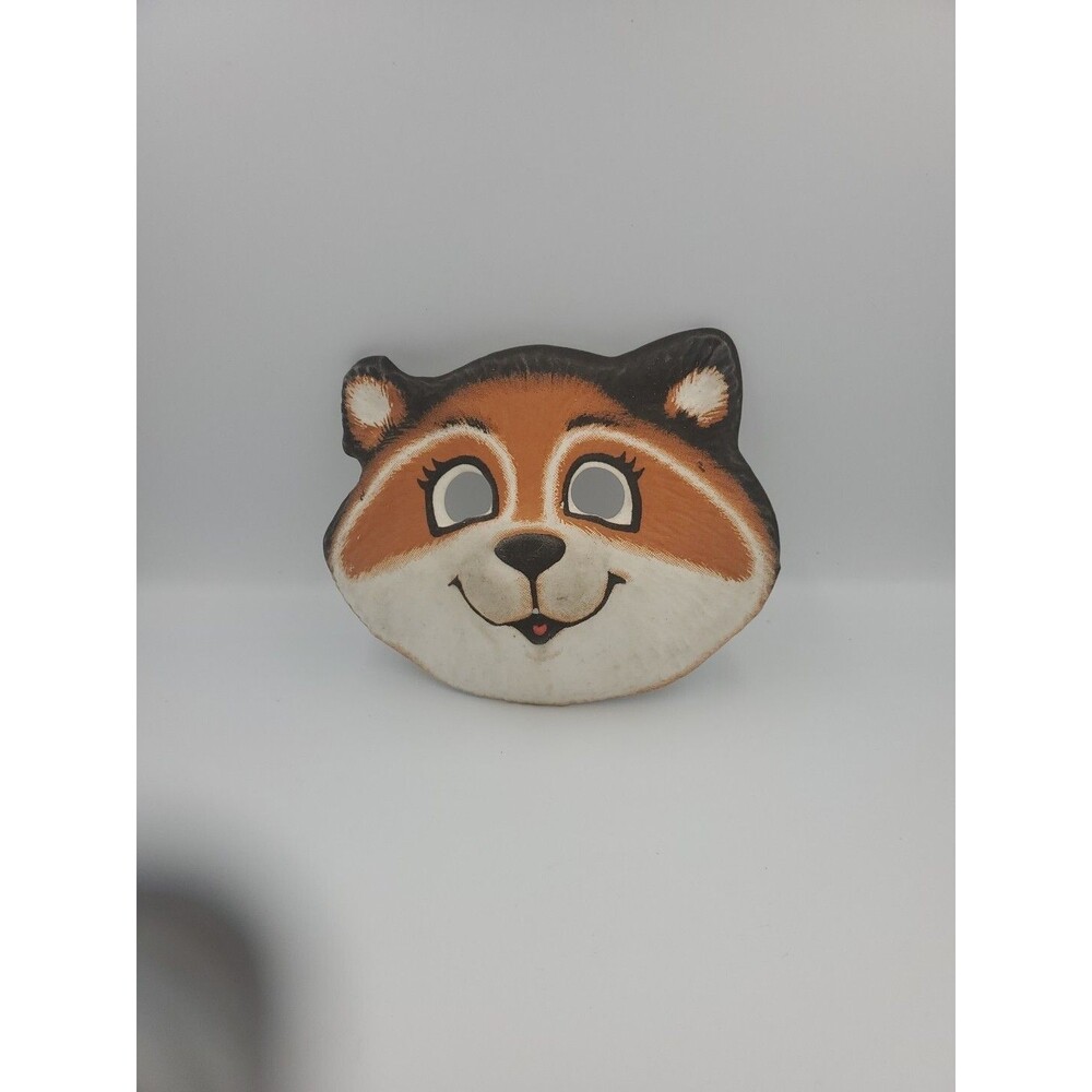 Vintage 80's Shirt Tales Rick Raccoon Child Collegeville Halloween Mask